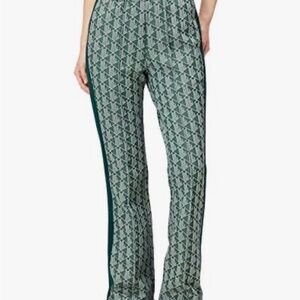 Lacoste Monogram Flared Track Pants with Dark Green Side Stripe #sizeM